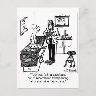 Transplant All Body Parts Postcard