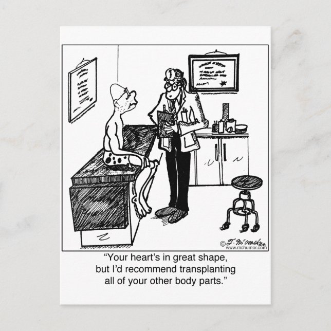Transplant All Body Parts Postcard (Front)