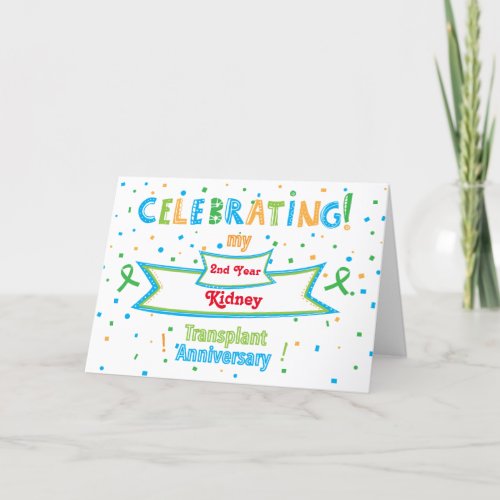 Transplant Anniversary Personalized Card