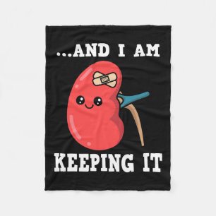 Transplant Kidney Donor Kidney Disease 3 Fleece Blanket