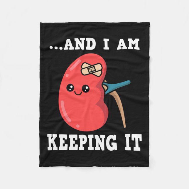 Transplant Kidney Donor Kidney Disease 3  Fleece Blanket (Front)