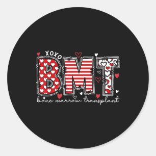 Transplant Nurse Bone Marrow Transplant Nurse Bmt Classic Round Sticker
