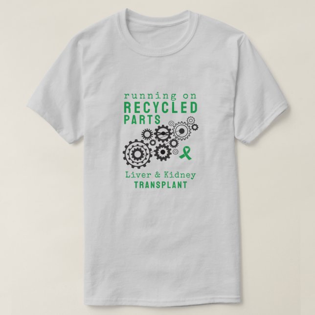 Transplant Recycled Parts Custom Steampunk Gears  T-Shirt (Design Front)