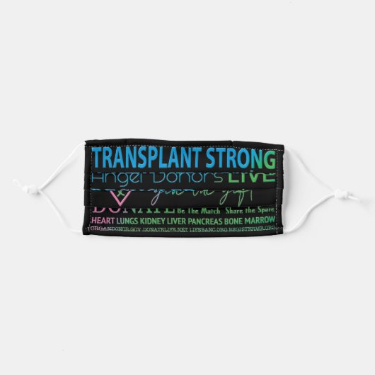 Transplant Strong Organ Donation Awareness Mask (Front, Folded)