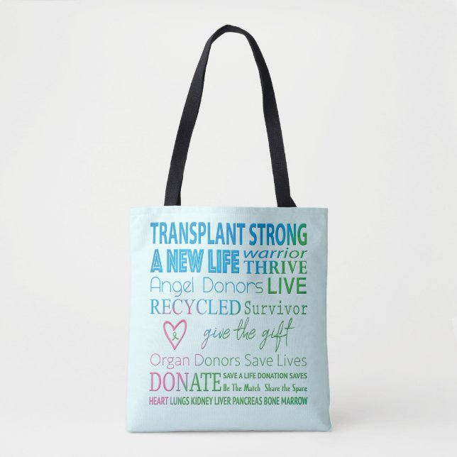 Transplant Strong Organ Donation Awareness Tote (Front)