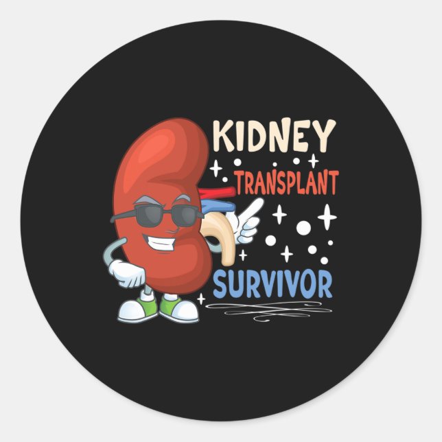 Transplant Surgery Kidney Donor Kidney Disease  Classic Round Sticker (Front)