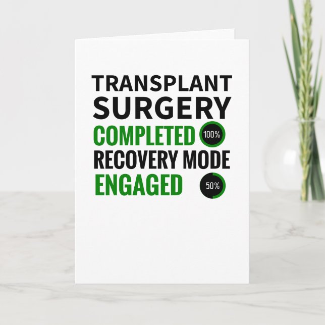 Transplant Surgery Recovery | Transplant Survivor Card (Front)