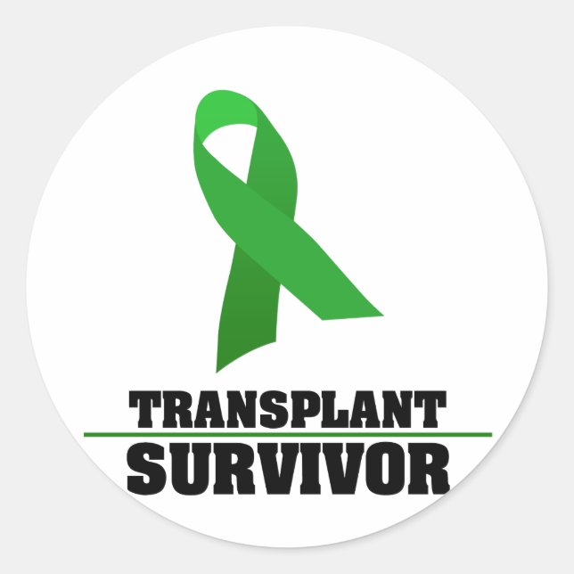 Transplant Survivor Classic Round Sticker (Front)