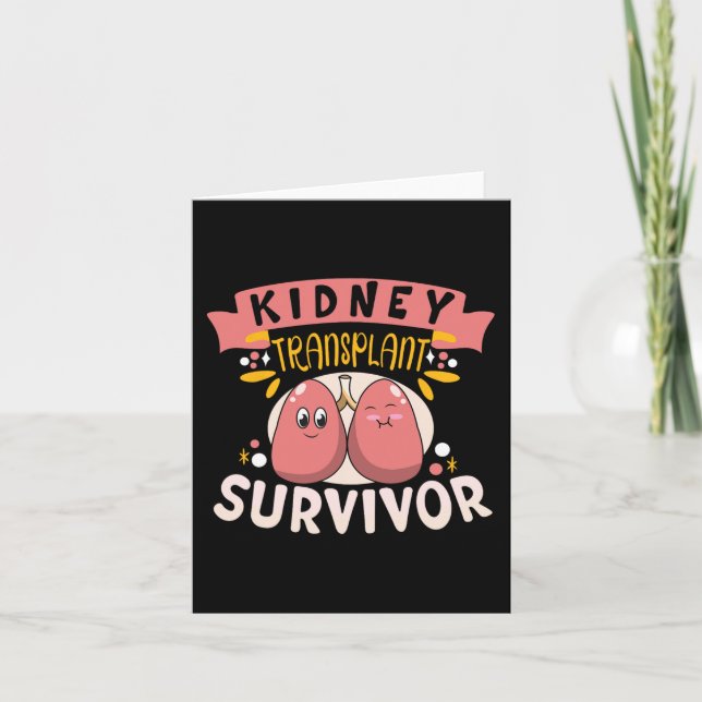 Transplant Survivor Kidney Disease Kidney Stone  Card (Front)