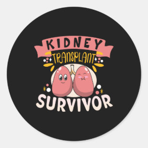 Transplant Survivor Kidney Disease Kidney Stone  Classic Round Sticker