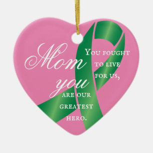 Transplant Survivor Mother's Day Customizable Ceramic Ornament