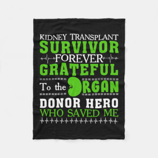 Transplant Survivor Organ Kidney Donor Recipient 1 Fleece Blanket