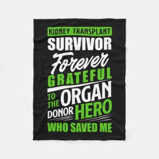 Transplant Survivor Organ Kidney Donor Recipient Fleece Blanket
