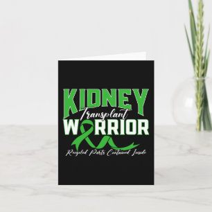 Transplant Warrior Renal Kidney Disease Patient  Card