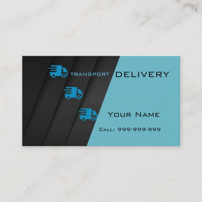 Transport and delivery business card (Front)