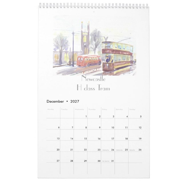 Transport Art calendar (Dec 2027)
