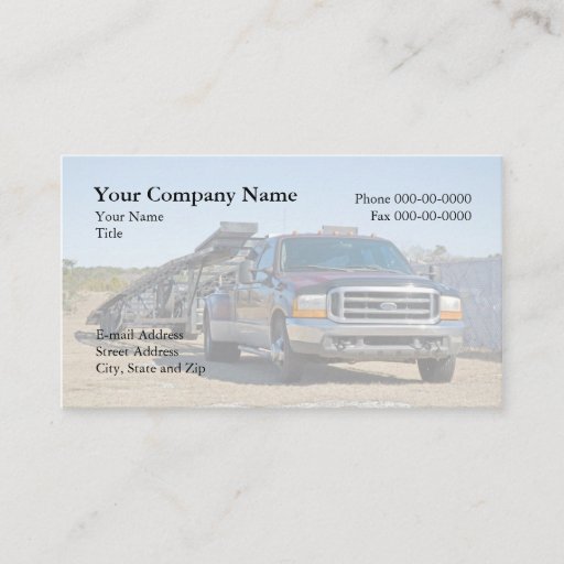 Customizable Transport Business Card