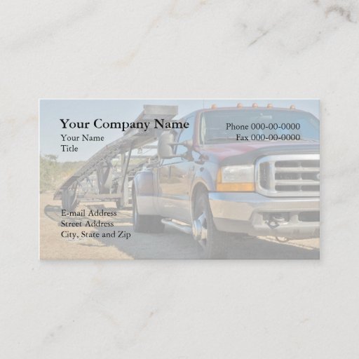 Customizable Transport Business Card