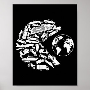 Transport Eats Earth Environmental Protection Poster