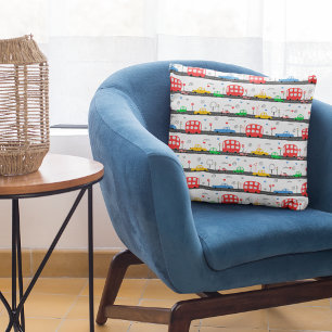 Transport Kids Photographic Prints Throw Pillow