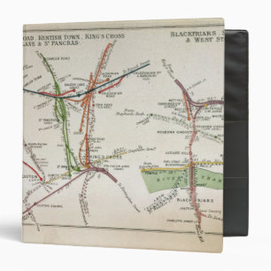 Transport map of London, c.1915 Binder