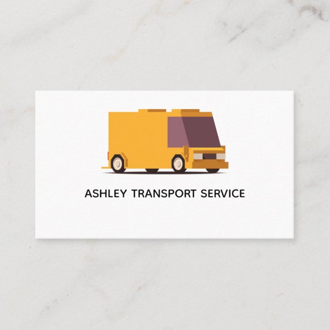 Transport Service Business Card Design (Front)