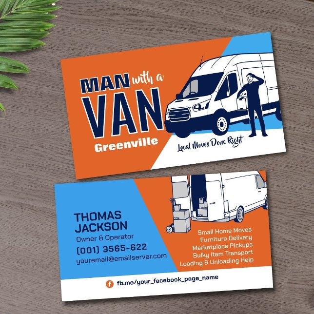 Transport Services - Man with a Van Business Card (Creator Uploaded)