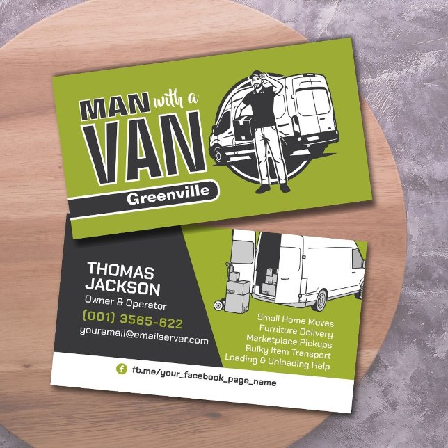 Transport Services - Man with a Van Business Card (Creator Uploaded)