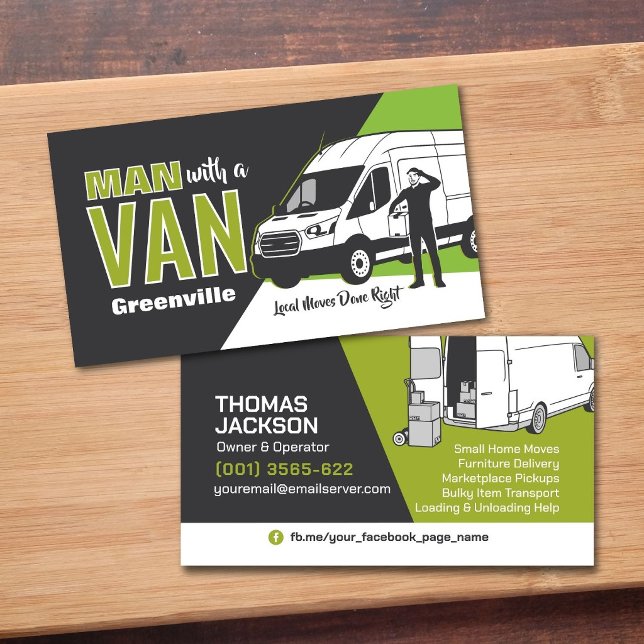 Transport Services - Man with a Van Business Card (Creator Uploaded)