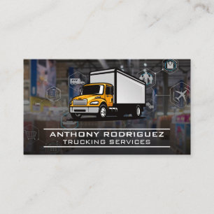 Transport Truck   Logistics Network Business Card
