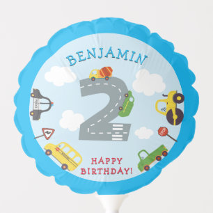 Transportation 2nd Birthday Party Balloon