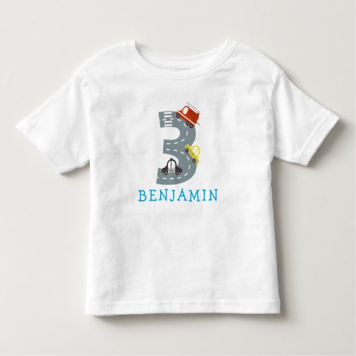 Transportation 3rd Birthday Party Baby T_Shirt