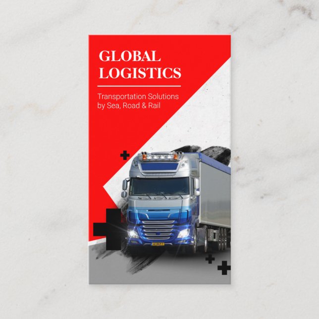 Transportation and Logistics company  Business Card (Front)