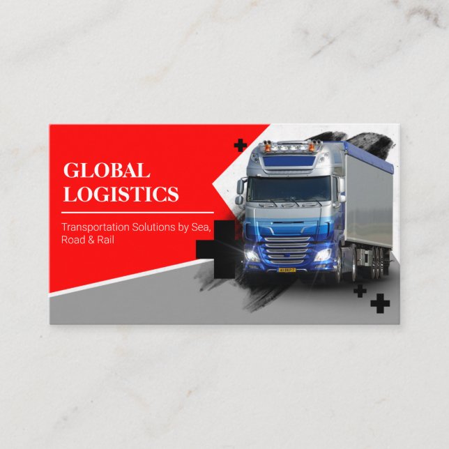 Transportation and Logistics company  Business Card (Front)