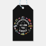 Transportation around the world gift tags