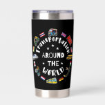 Transportation around the world insulated tumbler