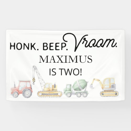 Transportation BirthdayBoyVehicles Birthday  Banner