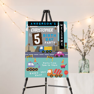 Transportation Birthday Foam Board