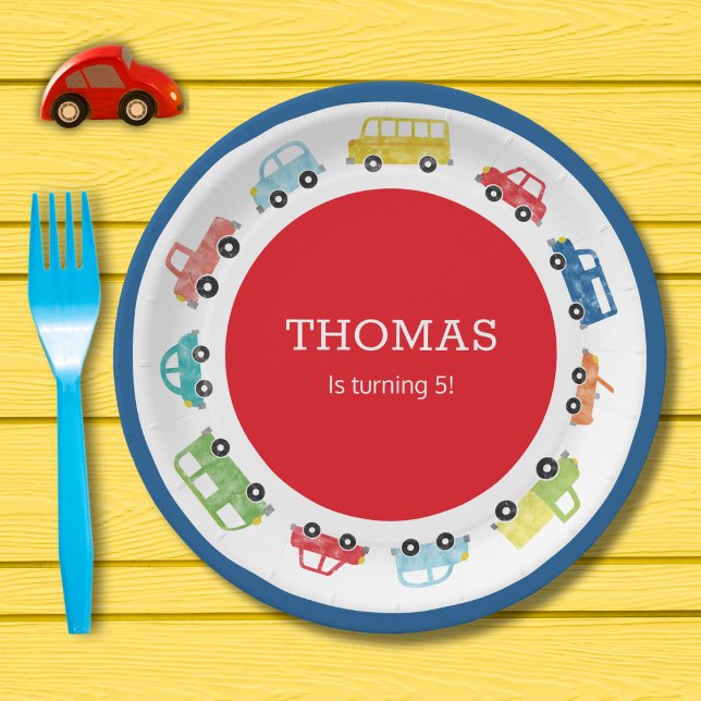 TRANSPORTATION BIRTHDAY INVITATION PAPER PLATES (Creator Uploaded)