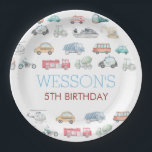 Transportation Birthday sticker, Classic Round Sti Paper Plates<br><div class="desc">Transportation Birthday plates,   transportation Birthday plates,  Boy Birthday invitation,  Trucks,  cars,  Plane's,  Transportation Birthday Invitation,  Truck Birthday Invitation Template,  Cars Birthday Invite,  Truck and Cars Birthday, </div>