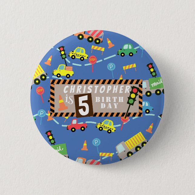 Transportation  Blue Button (Front)
