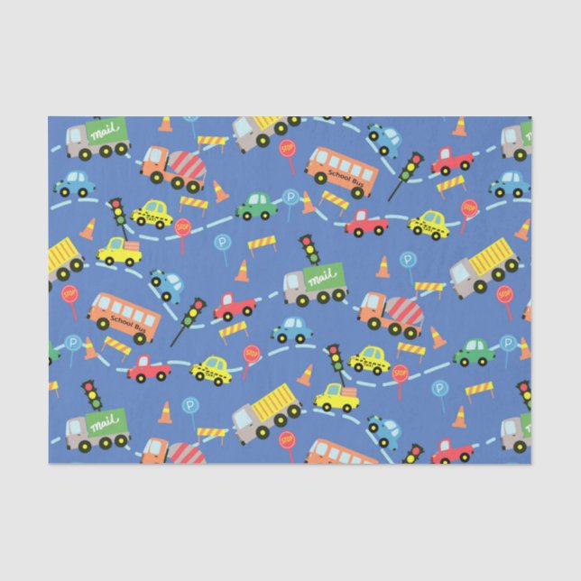 Transportation  Blue Tissue Paper (Front)