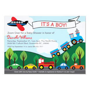 train baby shower invitations
