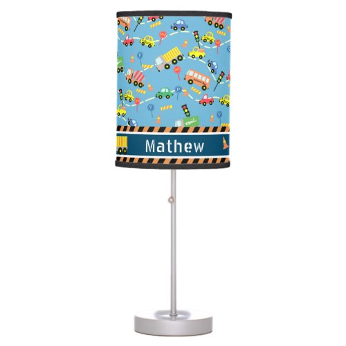 Transportation Boys Blue  Table Lamp