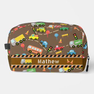 Transportation Boys Brown Dopp Kit