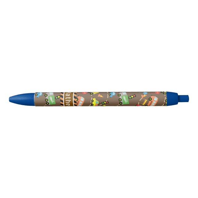 Transportation Boys Brown Pen (Front)