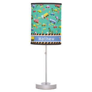 Transportation Boys Green. Table Lamp