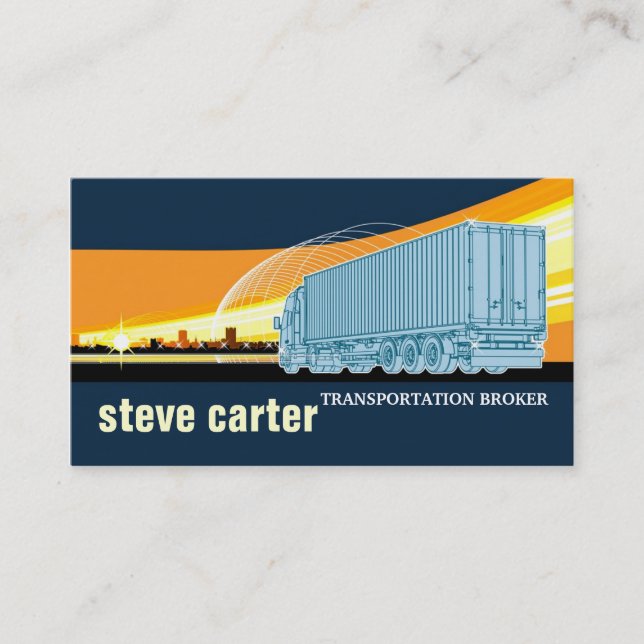 Transportation Broker Truck Logistic Moving Card (Front)