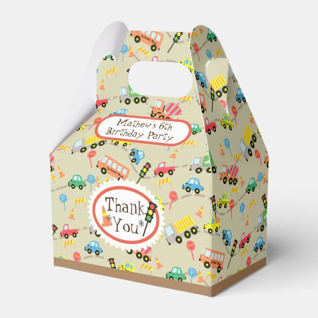 Transportation Brown Favor Box (Front Side)