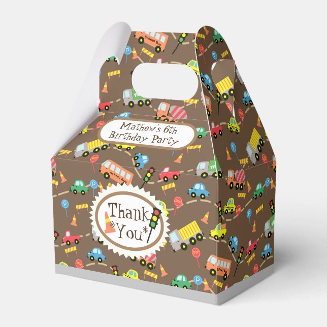 Transportation Brown Favor Box (Front Side)